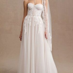 Watters Jaislyn Strapless Corset Lace Wedding Gown Bhldn Anthropologie